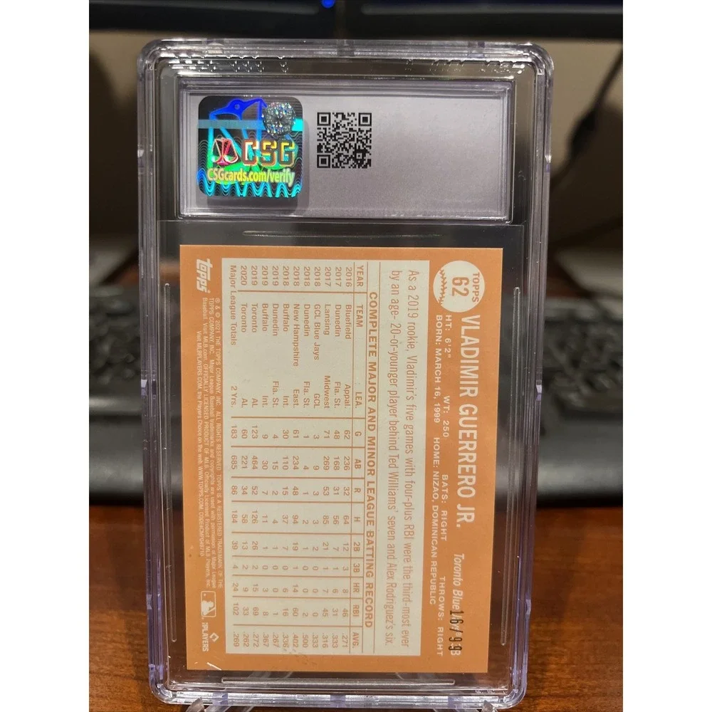Vladimir Guerrero Jr. 2021 Topps All-Star Rookie Cup #62 HOLOFRACTOR /99 CSG 9.5